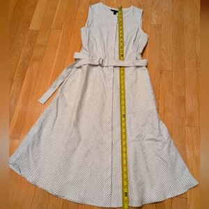 Striped Sleeveless Dress Banana Republic Petite 0
